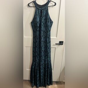 R&M Richards Teal Lace Dress